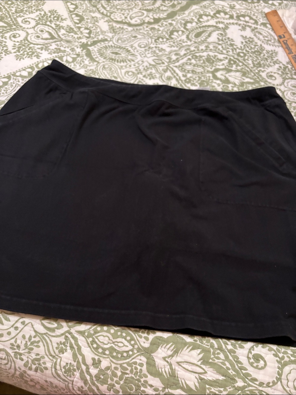 Talbots Black A-Line Mini Skort